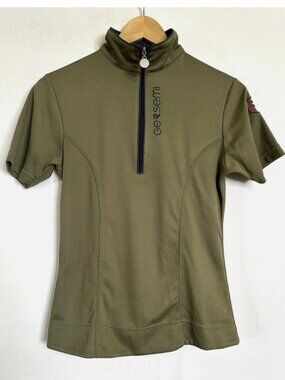GERSEMI Elin Schooling Top Small Olive Green Short Sleeve